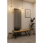 Ławka Metalowa Z Wieszakiem Loft Siedzisko Drewno Lite Dąb LM-79 Rozmiary od 50 cm do 200 cm